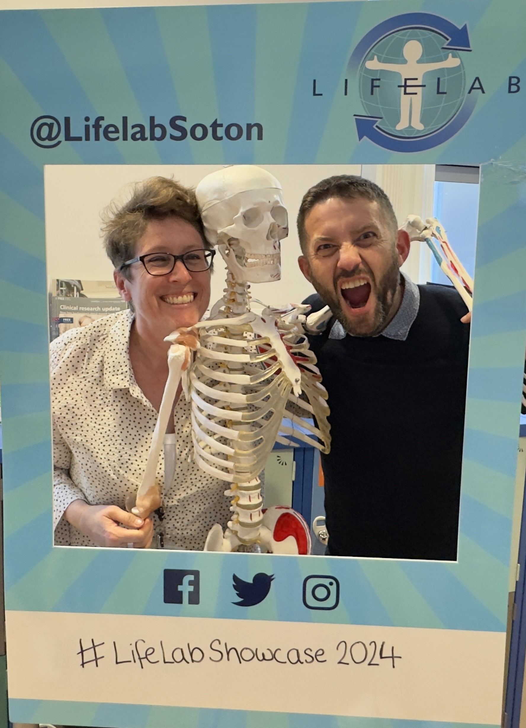 Lucy Green and Nick Evans with Skelly