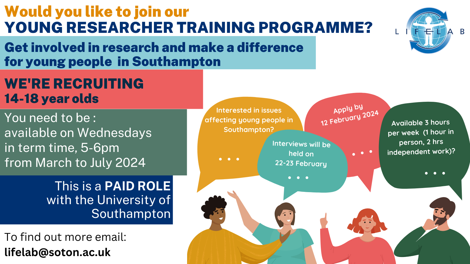 Would you like to join our Young Researcher Training Programme?